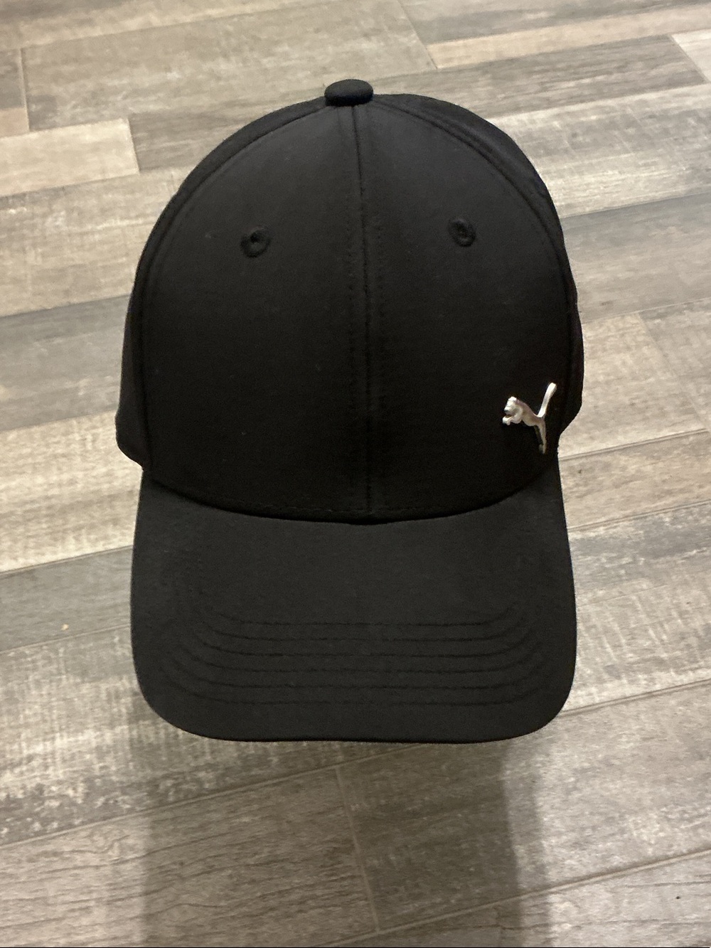 Puma Black Cap with Silver Puma Emblem